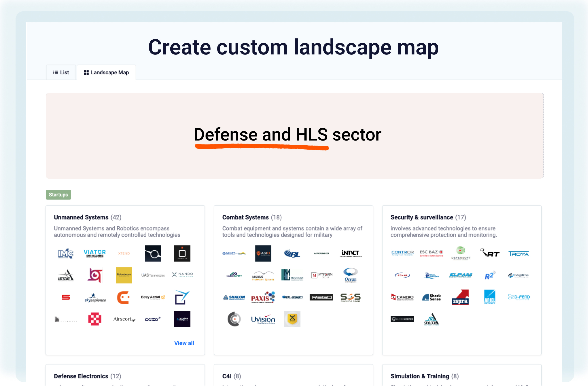 Watchlist Landscaped Map screen